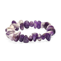 Bi-Color Amethyst Chips Stretch Bracelet 240.00 ctw