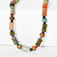 EverTrue Multi Jasper, Multi Gemstone Beaded Necklace (22 Inches) in Platinum Bond 230.00 ctw