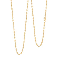 Diamond-cut Rope Chain Necklace in 10K Yellow Gold 7.54 Grams 24 Inches