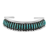 SANTA FE Style Enhanced Red Coral Cuff Bracelet in Sterling Silver (5.00 In) 15.90 Grams