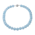 Espirito Santo Aquamarine Beaded Necklace 18 Inches in Sterling Silver Magnetic Lock 450.00 ctw - Sticky add to cart bar