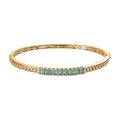 KARIS Madagascar Paraiba Apatite Bangle Bracelet in 18K YG Plated (7.25 In) 2.90 ctw - Sticky add to cart bar