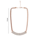 White Glass Statement Necklace 17-20 Inches in Silvertone - Sticky add to cart bar