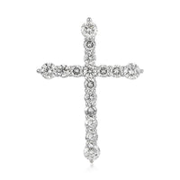 10K White Gold G-H SI Luxuriant Lab Grown Diamond Cross Pendant 1.00 ctw