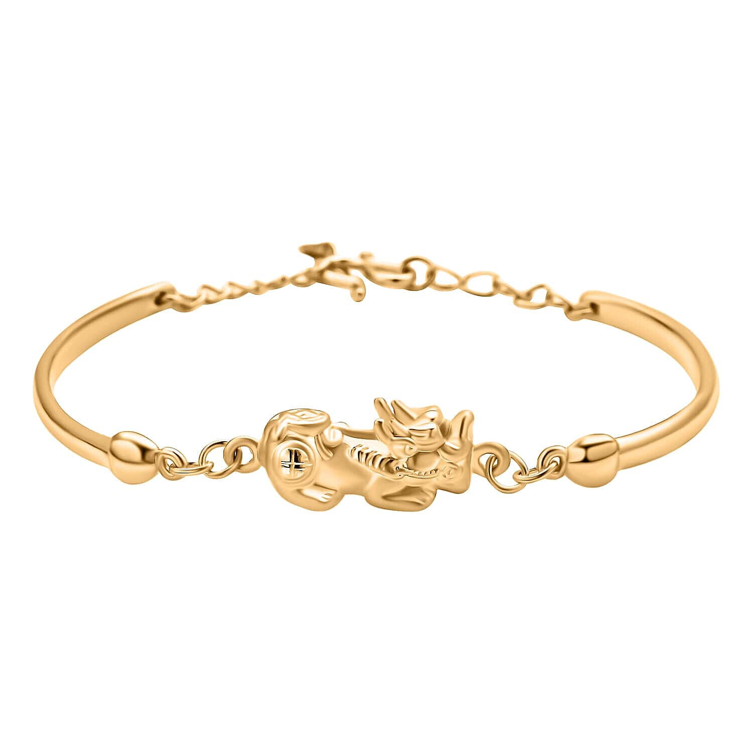 Electroform Bracelet in 24K Yellow Gold, Pi Xiu Bracelet, Gold Jewelry 5.75 Grams (6.50-8In)
