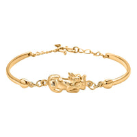 Electroform Bracelet in 24K Yellow Gold, Pi Xiu Bracelet, Gold Jewelry 5.75 Grams (6.50-8In)