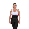 Letsfit Black Waist Trainer Lumber Support Belt with Measuring Tape - M - Sticky add to cart bar