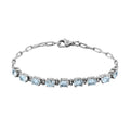 African Amethyst Bracelet in Platinum Bond and Stainless Steel (7.25 In) 4.10 ctw - Sticky add to cart bar