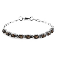 African Amethyst Bracelet in Platinum Bond and Stainless Steel (7.25 In) 4.10 ctw