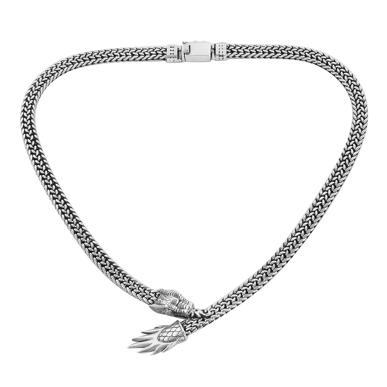 BALI LEGACY Sterling Silver Tulang Naga Dragon Necklace 20 Inches 112.20 Grams